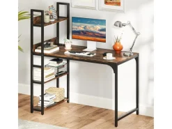 Sale Costway Schreibtisch mit Ladestation Braun