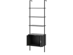Best Costway 5-Stöckiges Leiterregal Bücherregal 60 x 35 x 184cm Schwarz
