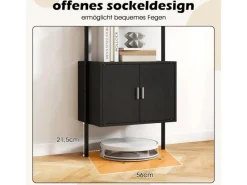 Best Costway 5-Stöckiges Leiterregal Bücherregal 60 x 35 x 184cm Schwarz