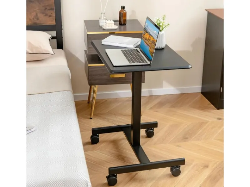 Outlet Costway Stehpult Höhenverstellbar Steh-Sitz Schreibtisch 65 x 48 cm