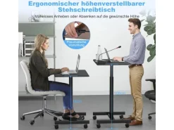 Outlet Costway Stehpult Höhenverstellbar Steh-Sitz Schreibtisch 65 x 48 cm