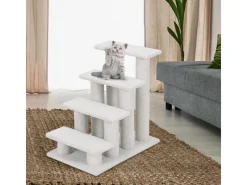 Outlet Costway Tiertreppe Katzentreppe 4 Stufen Haustiertreppe Beige