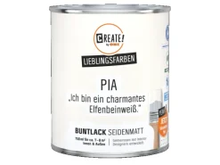 Discount CREATE! by OBI Buntlack Lieblingsfarbe Pia Seidenmatt 0,75 l Elfenbeinweiß