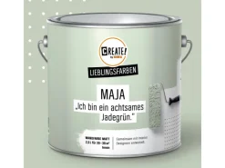 Outlet CREATE! by OBI Lieblingsfarben Wandfarbe Maja matt 2,5 l Jadegrün