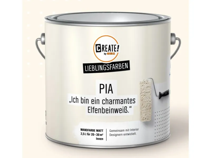 CREATE! by OBI Lieblingsfarben Wandfarbe Pia matt 2,5 l