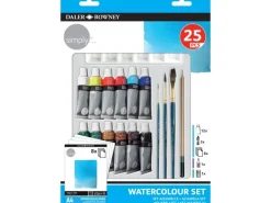 Outlet Daler Rowney Simply Aquarellfarbenset sortierte Farben 25 teilig