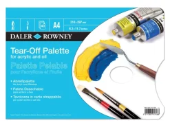 Daler-Rowney Daler Rowney Abreißpalette Block an drei Seiten geleimt A4 Weiß 40