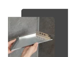 Dalsys Duschablage Befliesbar 310mm x 130mm Edelstahl Silber