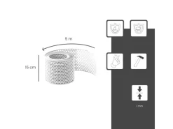 DAPRONA Vogelschutzgitter Lüftungsband PVC 5m x 150mm Belüftung Weiß
