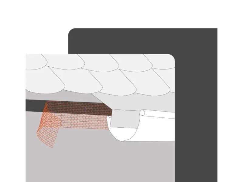 DAPRONA Vogelschutzgitter Lüftungsband PVC 5m x 150mm Belüftung Weiß