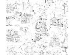 d-c-fix Tischdecke Riva 140 cm Meterware Schwarz-Weiß