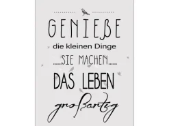 New Pro Art Deco Panel Genieße Das Leben 39 cm x 29 cm