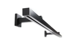 Best Deco-Raum Gardinenschiene nach Maß 1-Lauf Cube Schwarz 110cm