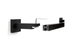 Online Deco-Raum Gardinenschiene nach Maß 1-Lauf Cube Schwarz 180cm