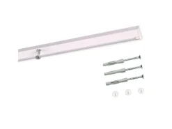 Clearance Deco-Raum Gardinenschiene nach Maß 1-Lauf Deckenmontage Minimal 250cm Weiß