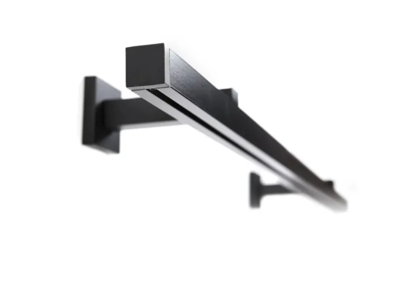 Discount Deco-Raum Gardinenschiene nach Maß 1-Lauf Cube Schwarz 140cm