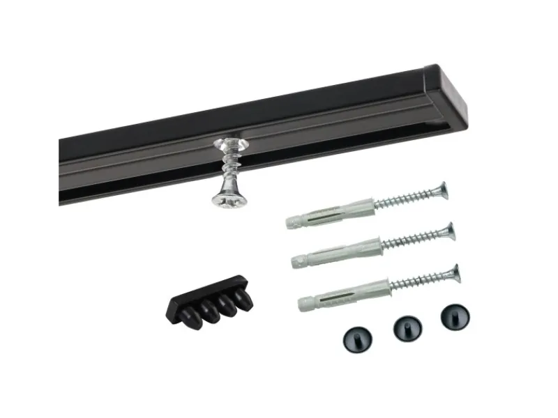 Deco-Raum Gardinenschiene nach Maß 1-Lauf Deckenmontage Minimal 160cm