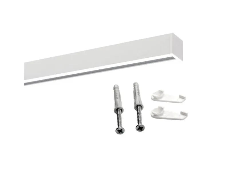 Online Deco-Raum Gardinenschiene nach Maß 1-Lauf Square 480cm Weiß