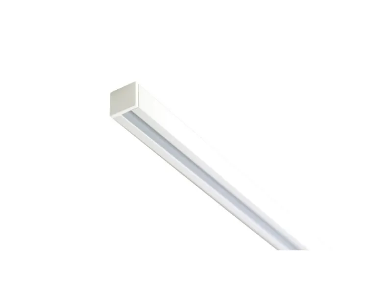 Online Deco-Raum Gardinenschiene nach Maß 1-Lauf Square 480cm Weiß