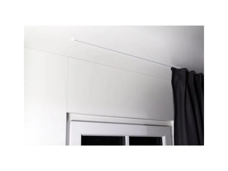 Deco-Raum Gardinenschiene nach Maß 1-Lauf Deckenmontage Minimal 510cm