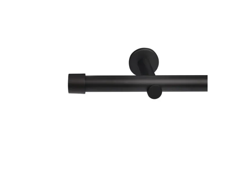 Deco-Raum Gardinenstange nach Maß 1-Lauf Kappe Ø 25mm 190cm