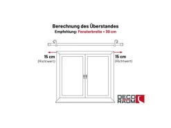 Deco-Raum Gardinenstange nach Maß 1-Lauf Zylinder Ø 25mm 440cm