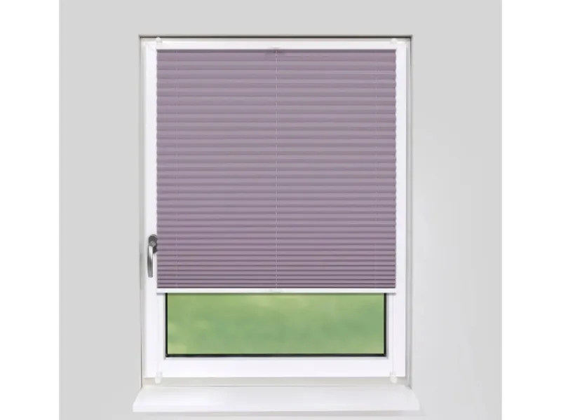 Deco-Raum Plissee Basic ohne Bohren 110x150cm Blickdicht Klemmfix Flieder