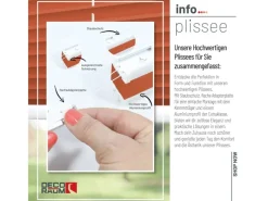 Deco-Raum Plissee Basic ohne Bohren 115x150cm Blickdicht Klemmfix