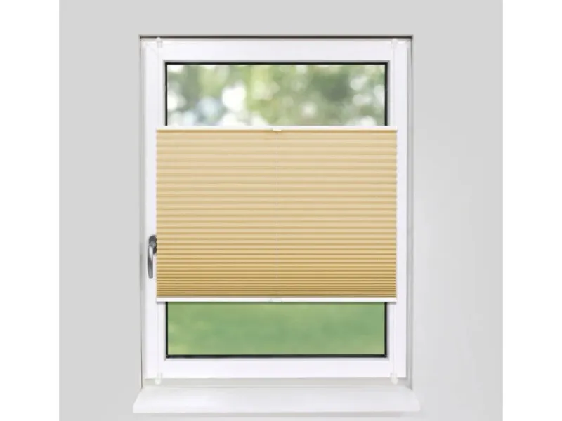 Clearance Deco-Raum Plissee Basic ohne Bohren 110x150cm Blickdicht Klemmfix Beige