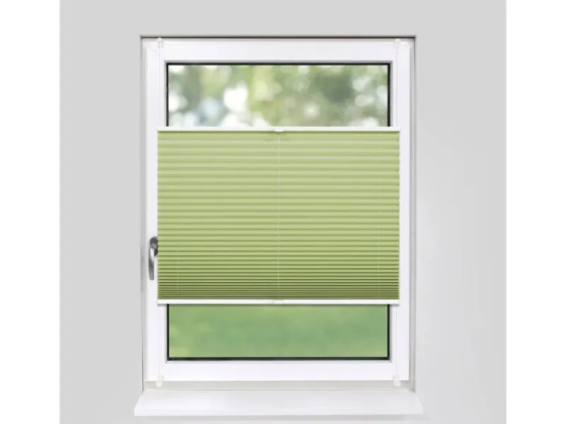 New Deco-Raum Plissee Basic ohne Bohren 40x150cm Blickdicht Klemmfix Hellgrün