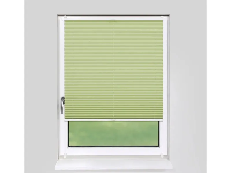 New Deco-Raum Plissee Basic ohne Bohren 40x150cm Blickdicht Klemmfix Hellgrün