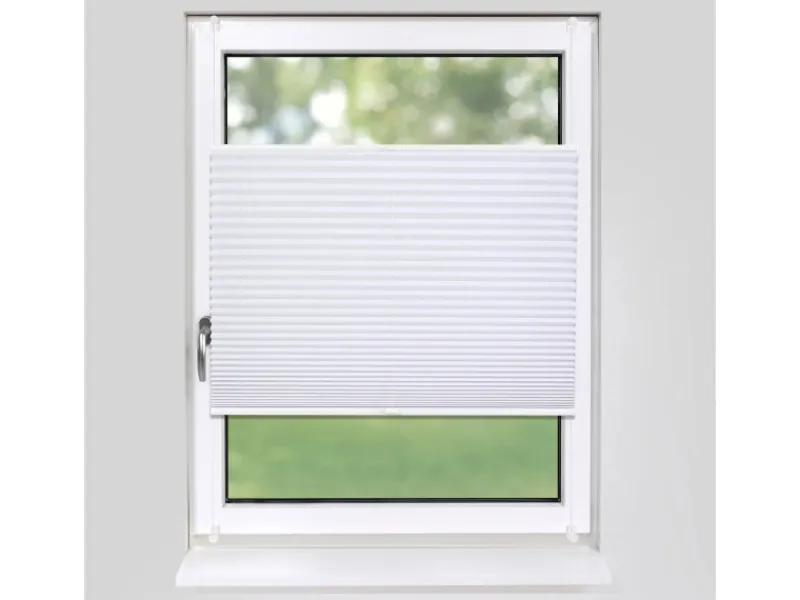 Outlet Deco-Raum Plissee Basic ohne Bohren 65x150cm Blickdicht Klemmfix Weiß