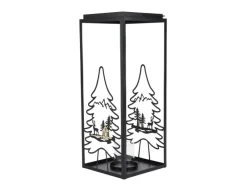 Decoris Laterne 27,5 cm x 27,5 cm x 70 cm Schwarz