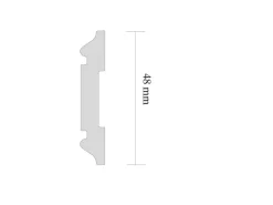 Discount Decosa Flachprofil Ramona selbstklebend Weiß 1 x 2 m