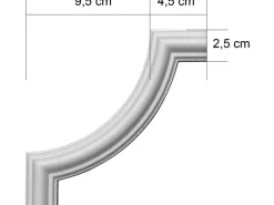 Clearance Decosa Viertelbogen Melissa 4 Stück Weiß