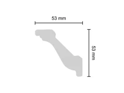 New Decosa Zierprofil Geraldine 2 m x 2 m Weiß