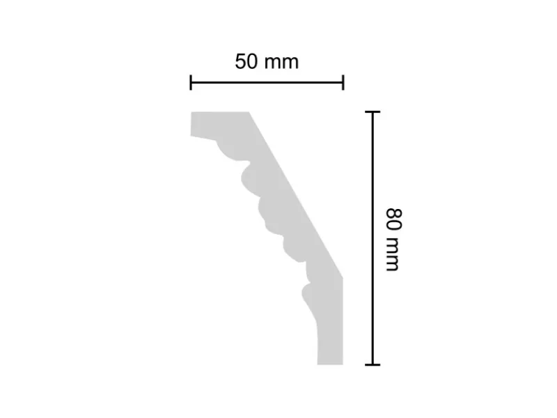 Decosa Zierprofil Gracia 1 Stück 2 m Weiß