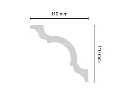 Best Decosa Zierprofil Selina 1 Stück 2 m Weiß