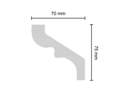 Discount Decosa Zierprofil Serena 1 Stück 2 m Weiß