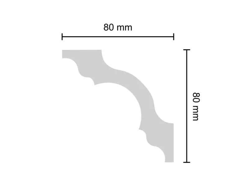 Clearance Decosa Zierprofil Stefanie 1 Stück 2 m Weiß