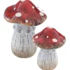 Discount Deko Fliegenpilz aus Keramik 11,5 cm Rot-Creme