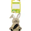 Best Dekoanhänger Hasen mit Karotte 15,5 cm x 6,3 cm x 1 cm Braun-Schwarz