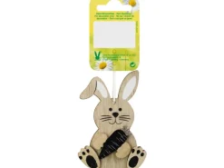 Best Dekoanhänger Hasen mit Karotte 15,5 cm x 6,3 cm x 1 cm Braun-Schwarz