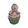 New Dekofigur Cupcake Schneemann 14,5 cm