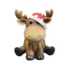 Dekofigur Elch mit Mütze 17 cm
