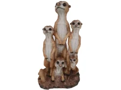 Clearance Dekofigur Erdmännchen-Familie 39 cm