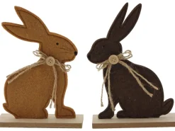 Outlet Dekofigur Hase Braun 2-fach sortiert 19 cm