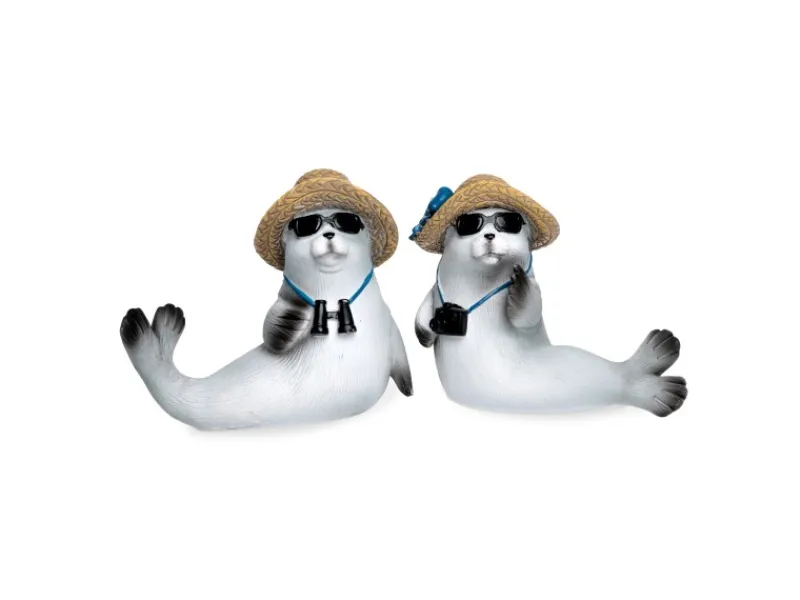 Clearance Deko-Figur Seehund Liegend 10 cm