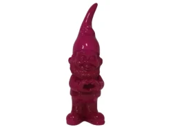 Hot Dekofigur Zwerg mit Herz Unten 58 cm Magenta