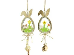 Dekohänger Ostern Bunt 2-fach sortiert 25 cm x 7,5 cm